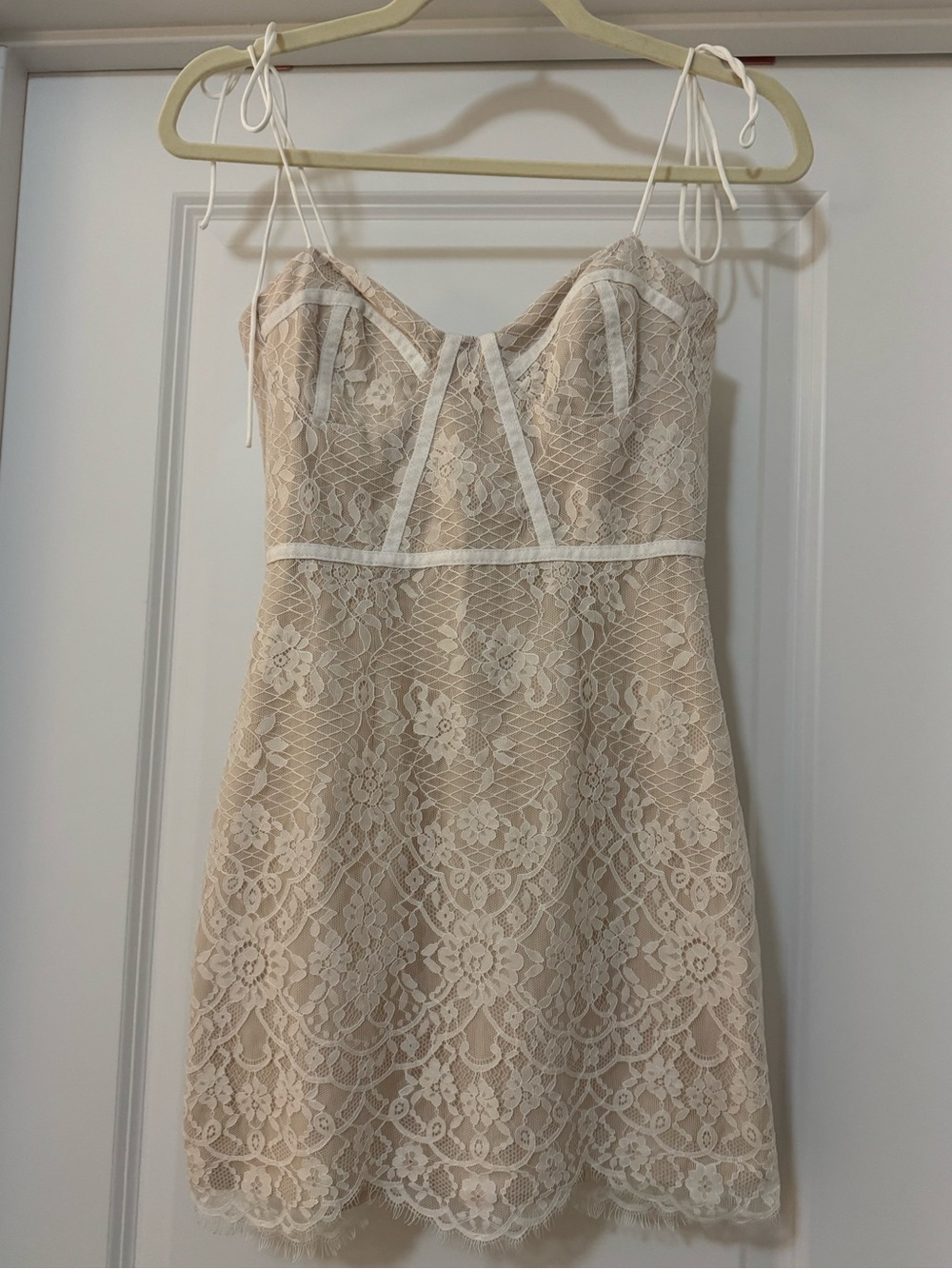 Superdown Lottie lace mini dress